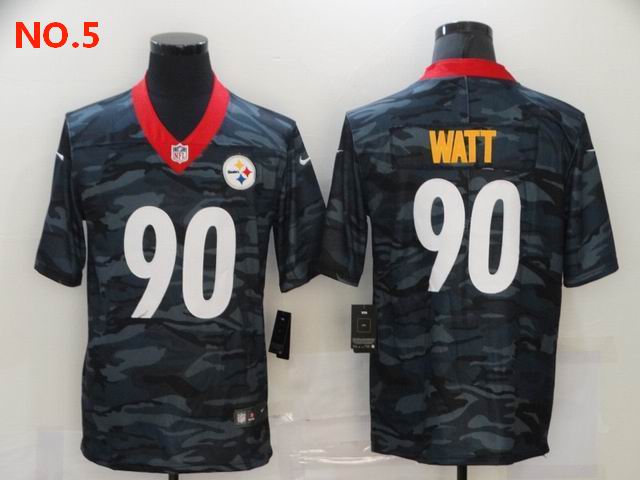 Men's Pittsburgh Steelers #90 T.J. Watt Jersey NO.5;